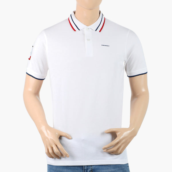 Eminent Men's Polo Half Sleeves T-Shirt - White