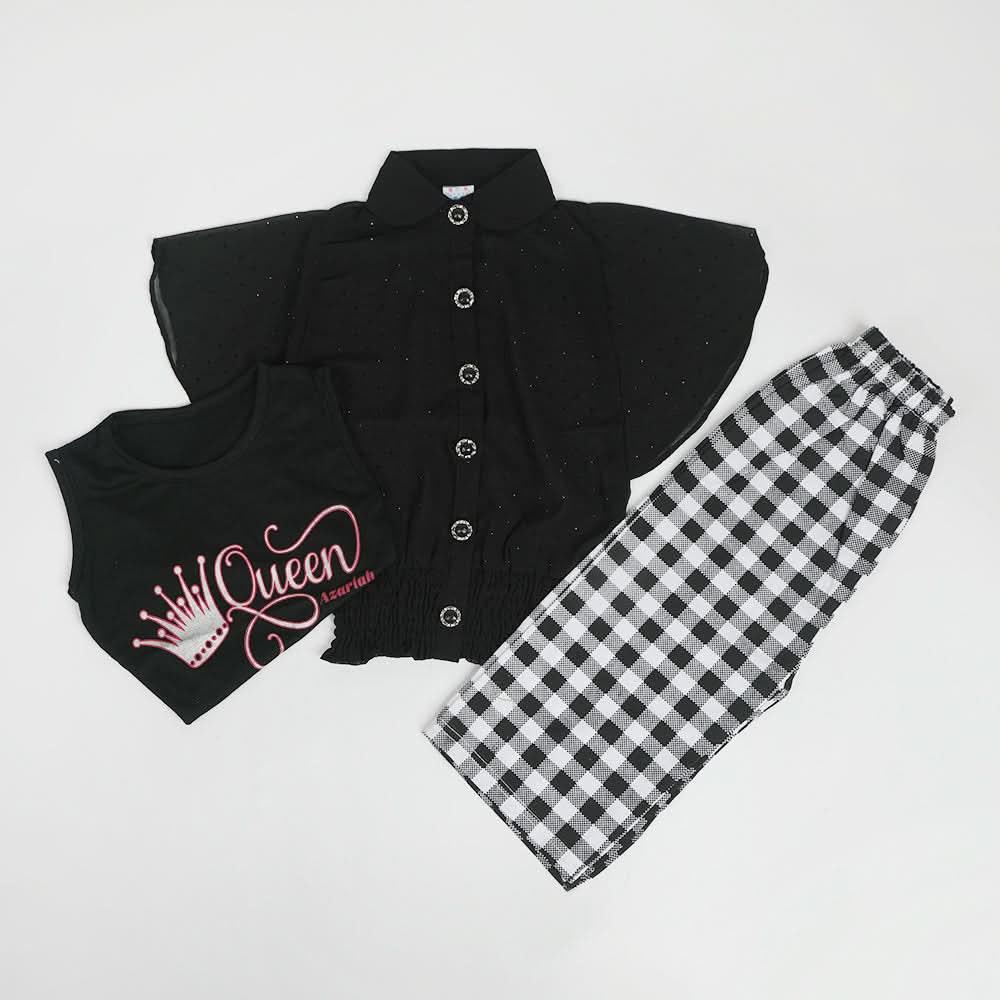 Girls Pant Suit - Black, Girls Suits, Chase Value, Chase Value