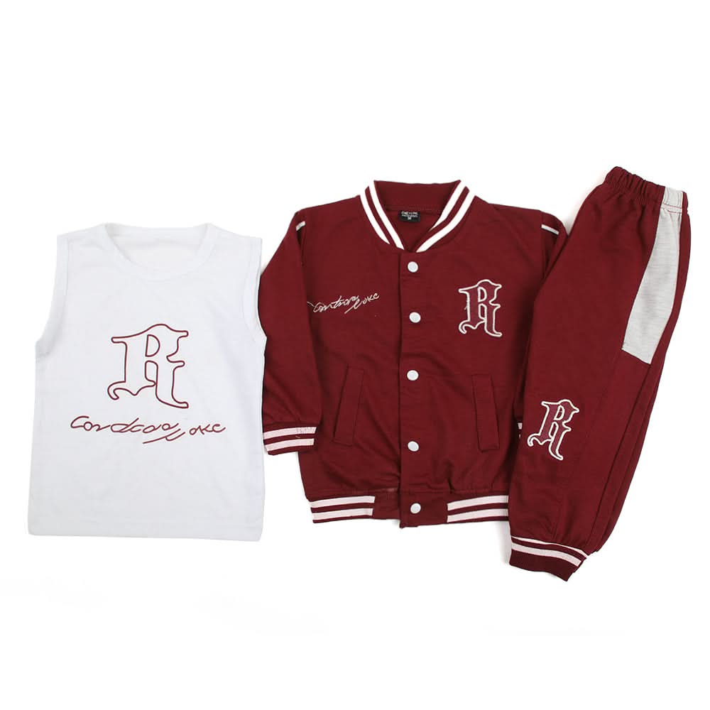 Boys Full Sleeves Suit - Maroon, Boys Sets & Suits, Chase Value, Chase Value