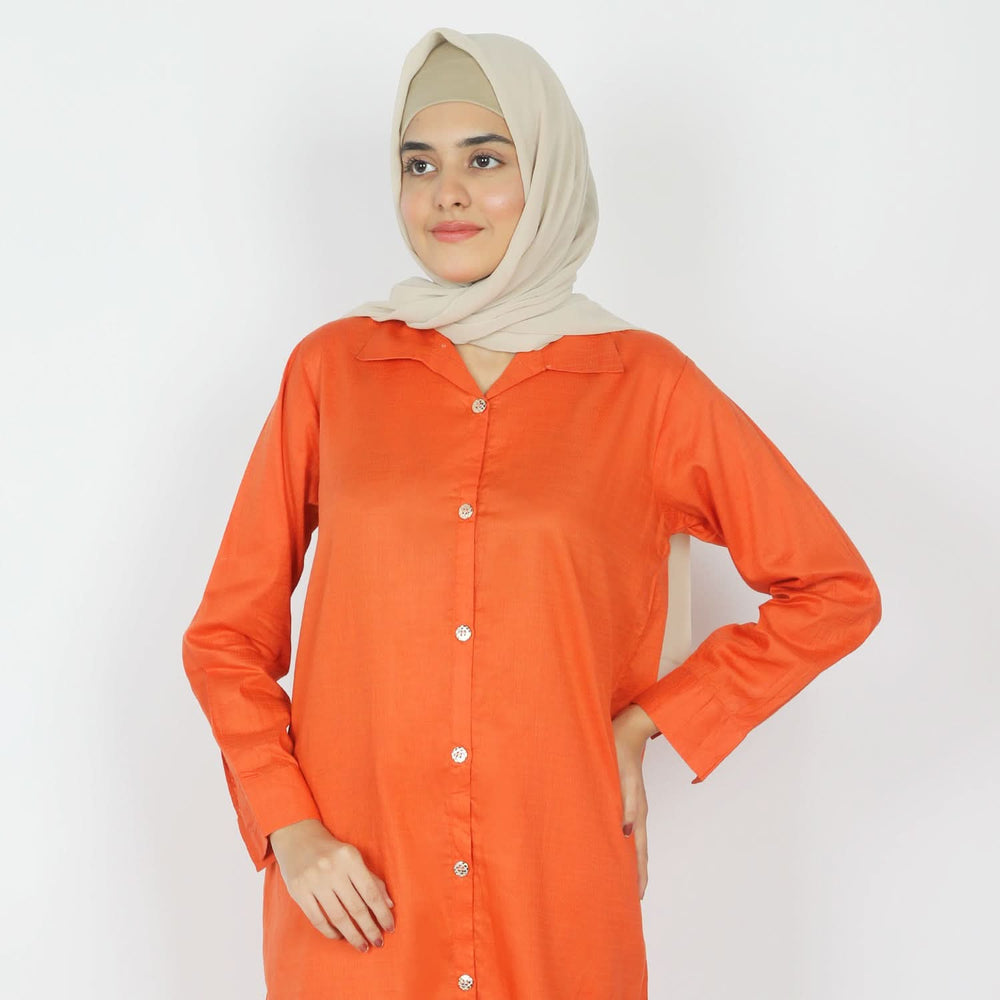 Women's Stitched Shalwar Suit - Rust, Women Shalwar Suits, Chase Value, Chase Value