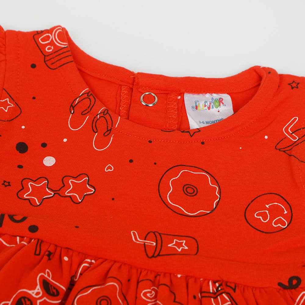 Newborn Girls Frock - Rust, Newborn Girls Frocks, Chase Value, Chase Value