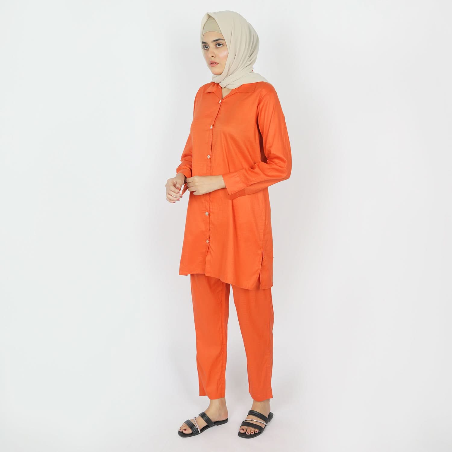Women's Stitched Shalwar Suit - Rust, Women Shalwar Suits, Chase Value, Chase Value