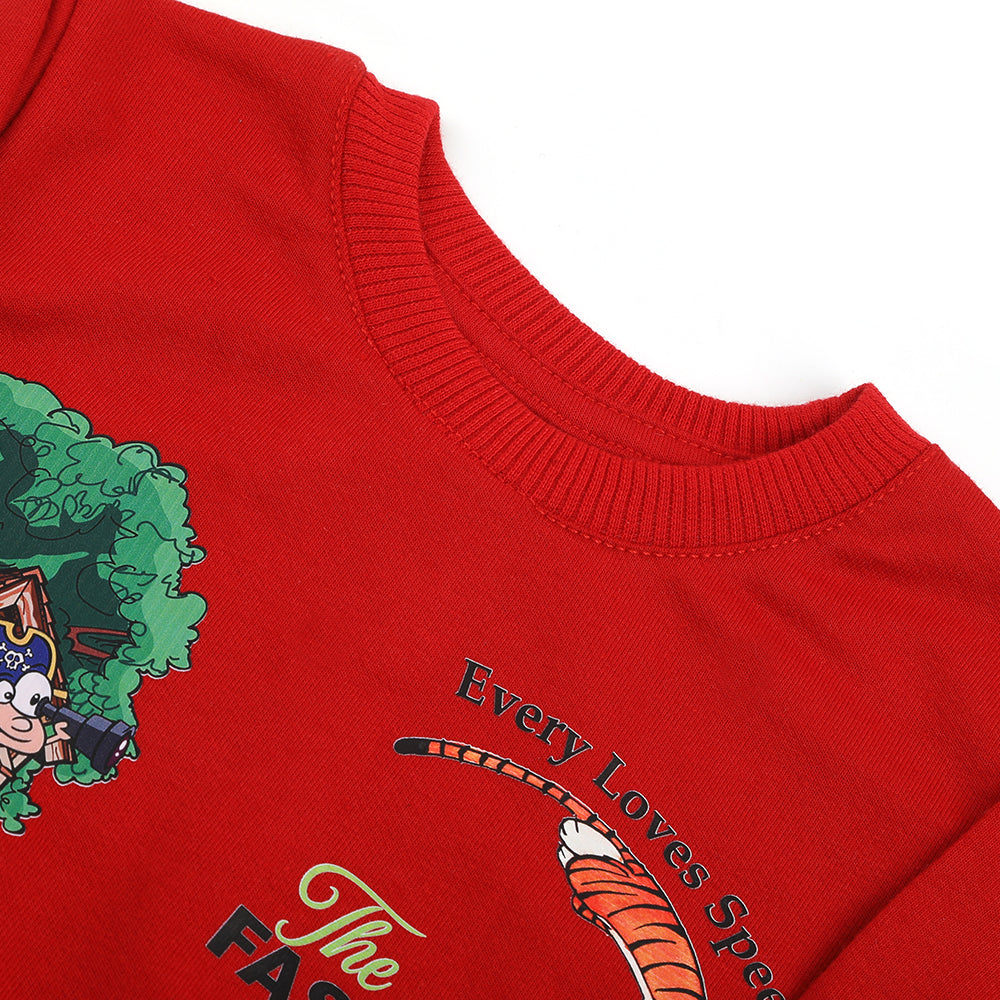 Newborn Boys Full Sleeves T-shirt - Red, Newborn Boys Shirts & T-Shirts, Chase Value, Chase Value