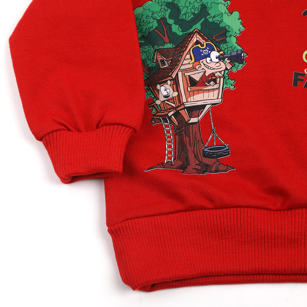 Newborn Boys Full Sleeves T-shirt - Red, Newborn Boys Shirts & T-Shirts, Chase Value, Chase Value