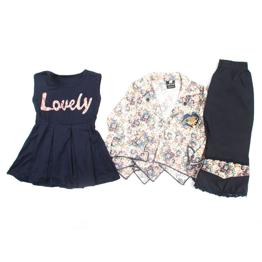 Girl Full Sleeve Co-Ord Set - Multi Color, Girls Suits, Chase Value, Chase Value