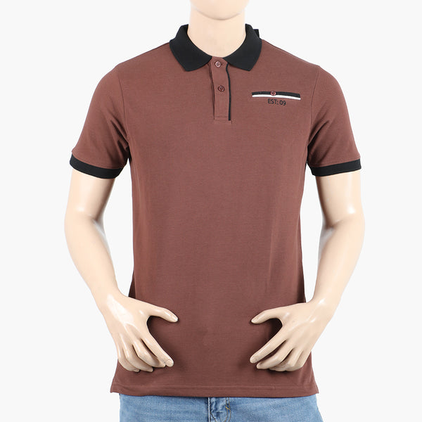 Eminent Men's Polo Half Sleeves T-Shirt - Chocolate Brown