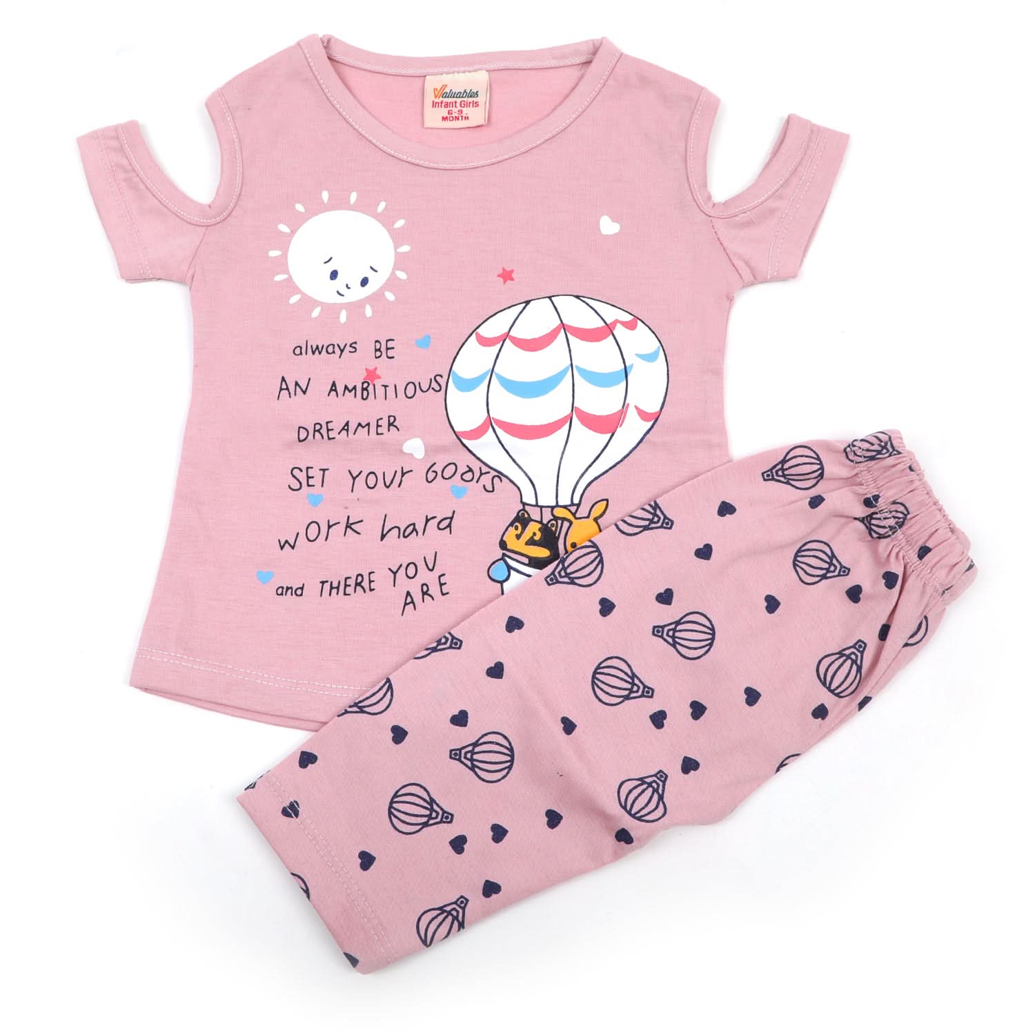 Newborn Girls Half Sleeves Suit - Light Purple, Newborn Girls Sets & Suits, Chase Value, Chase Value