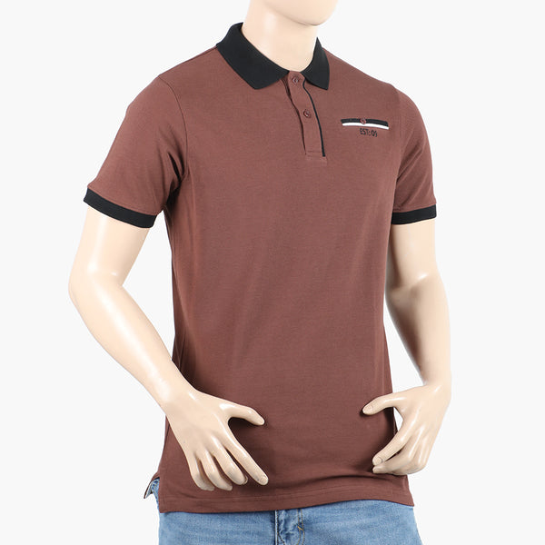 Eminent Men's Polo Half Sleeves T-Shirt - Chocolate Brown