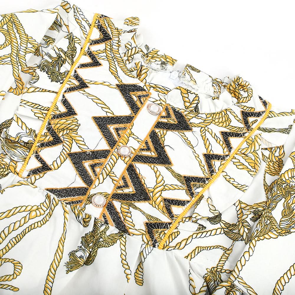 Girl Embroidered Shalwar Suit - White & Yellow, Girls Shalwar Kameez, Chase Value, Chase Value