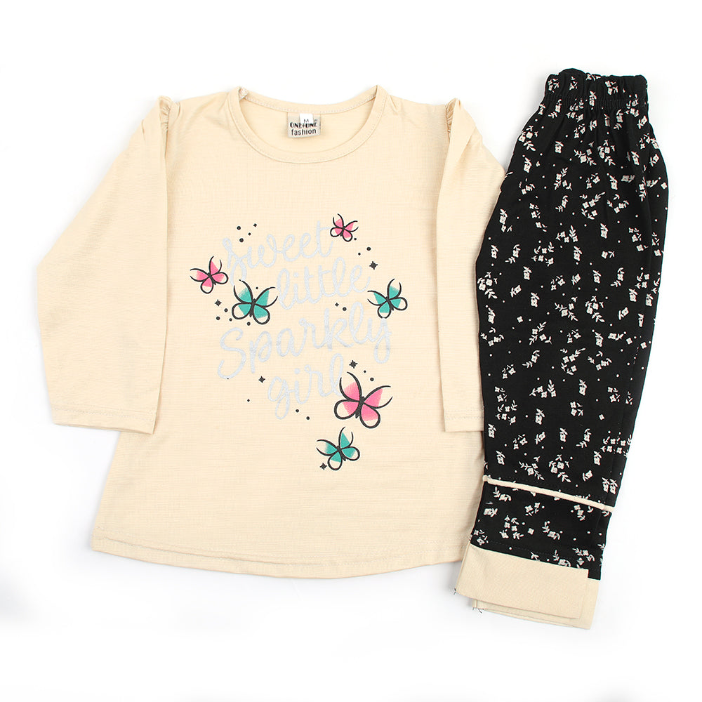 Girl Full Sleeves Tight Suit - Fawn, Girls Suits, Chase Value, Chase Value