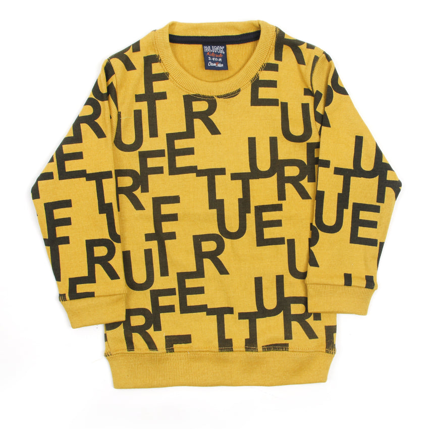 Boys Full Sleeves SweatShirt - Yellow