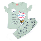 Newborn Girls Half Sleeves Suit - Light Green, Newborn Girls Sets & Suits, Chase Value, Chase Value
