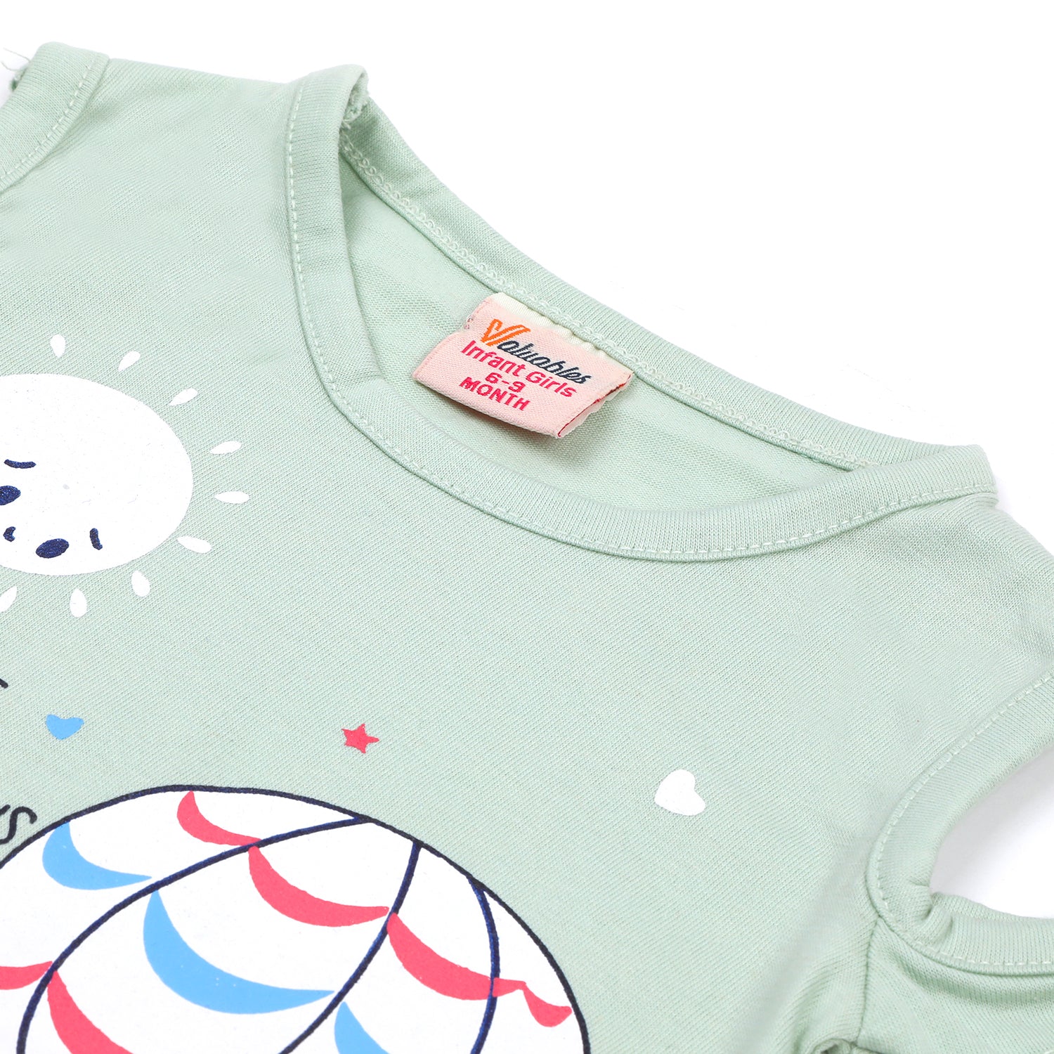 Newborn Girls Half Sleeves Suit - Light Green, Newborn Girls Sets & Suits, Chase Value, Chase Value
