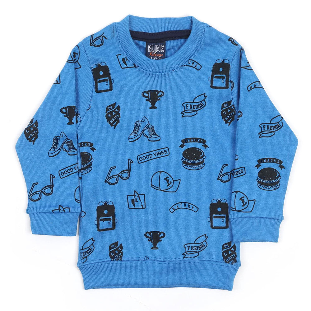Boys Full Sleeves SweatShirt - Blue, Boys Hoodies & Sweat Shirts, Chase Value, Chase Value
