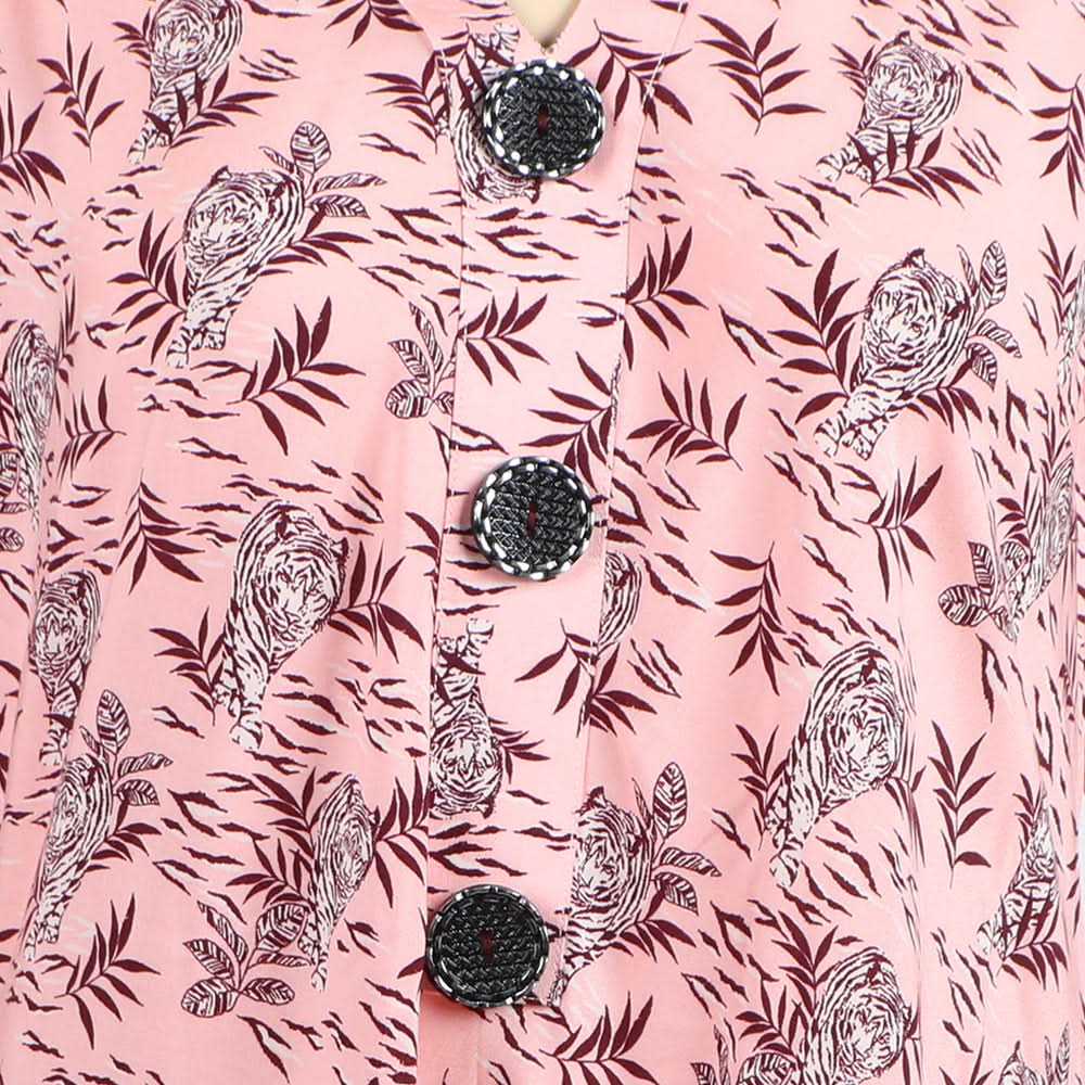 Women's Jalpari Printed Stitched Kurti - Peach, Women Ready Kurtis, Chase Value, Chase Value