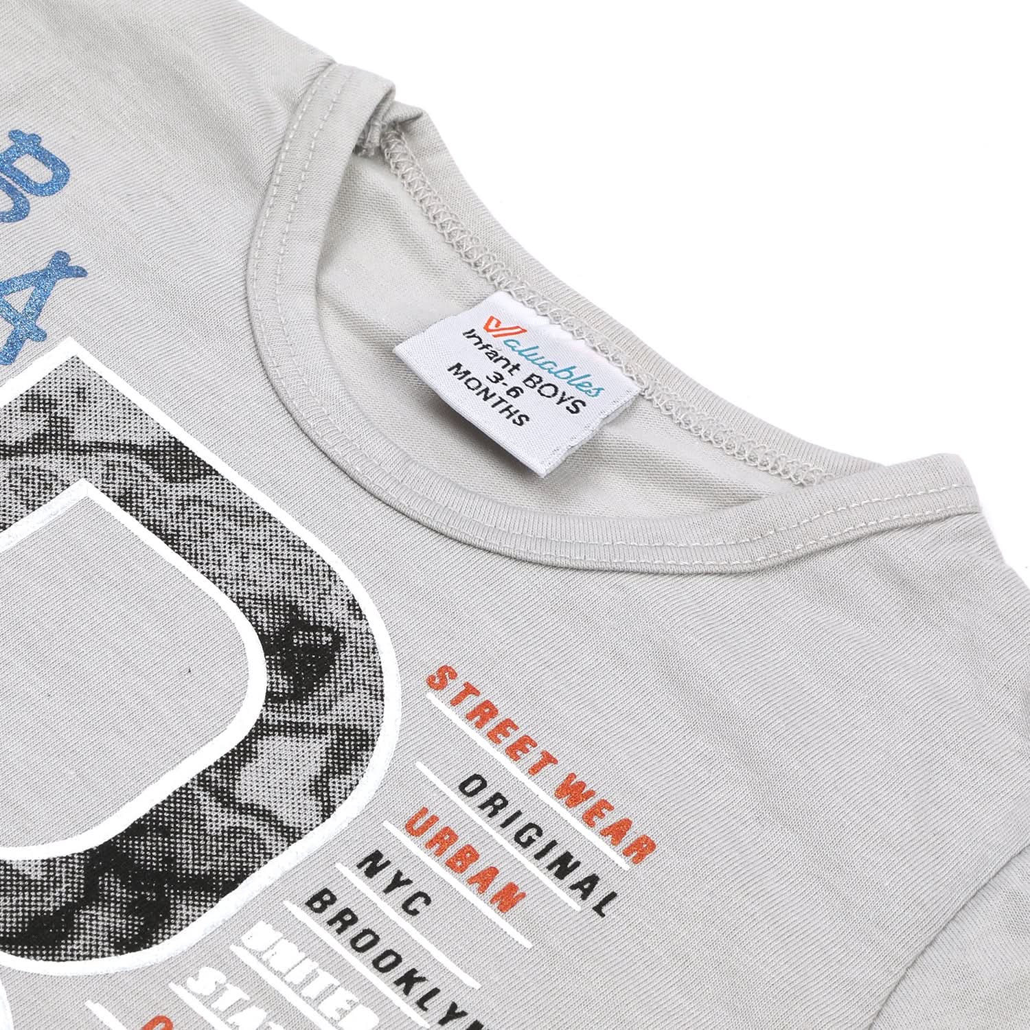 Newborn Boys Half Sleeves Suit - Grey, Newborn Boys Sets & Suits, Chase Value, Chase Value