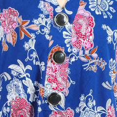 Women's Jalpari Printed Stitched Kurti - Navy Blue, Women Ready Kurtis, Chase Value, Chase Value