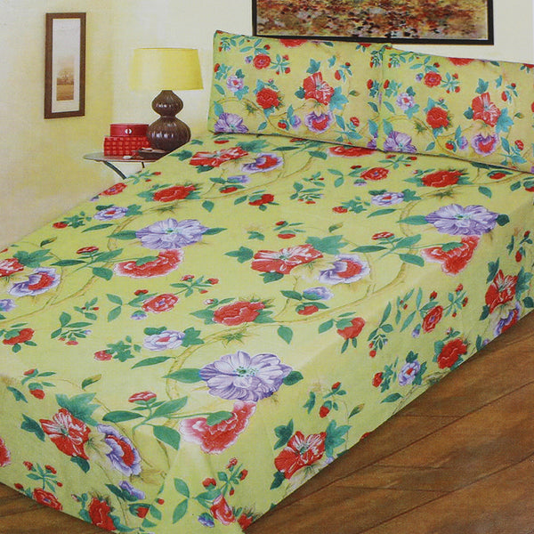 Printed Double Bed Sheet - Multi Color