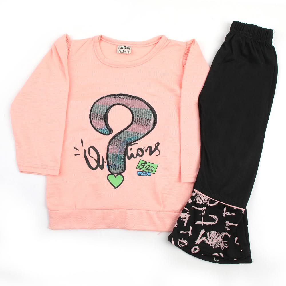 Girls Full Sleeves Tight Suit - Pink, Girls Suits, Chase Value, Chase Value