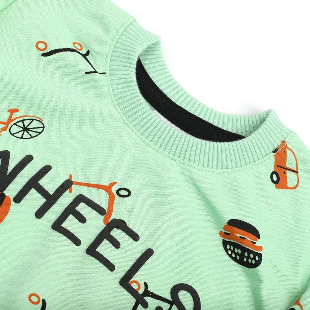 Newborn Boys Full Sleeves T-Shirt - Cyan, Newborn Boys Shirts & T-Shirts, Chase Value, Chase Value