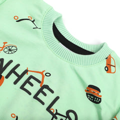 Newborn Boys Full Sleeves T-Shirt - Cyan