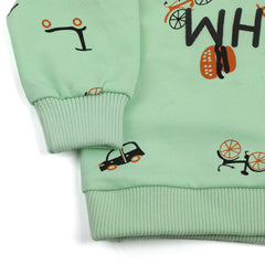 Newborn Boys Full Sleeves T-Shirt - Cyan