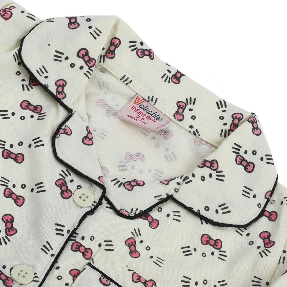 Newborn Girls Ful Sleeves Night Suit - Lemon, Newborn Girls Sets & Suits, Chase Value, Chase Value