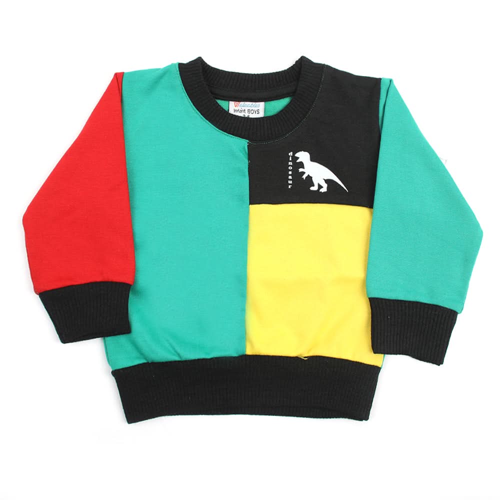 Newborn Boys Full Sleeves T-shirt - Green, Newborn Boys Shirts & T-Shirts, Chase Value, Chase Value