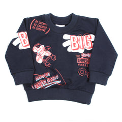 Newborn Boys Full Sleeves T-shirt - Navy Blue