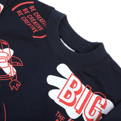 Newborn Boys Full Sleeves T-shirt - Navy Blue