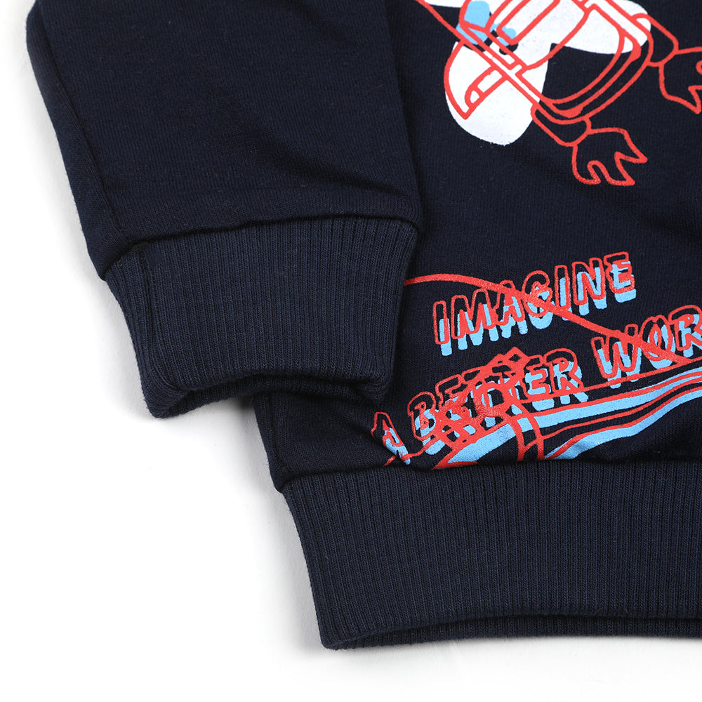 Newborn Boys Full Sleeves T-shirt - Navy Blue, Newborn Boys Shirts & T-Shirts, Chase Value, Chase Value