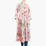Women's Jalpari Printed Stitched Kurti - Peach, Women Ready Kurtis, Chase Value, Chase Value