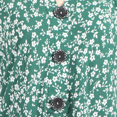 Women's Jalpari Printed Stitched Kurti - Green, Women Ready Kurtis, Chase Value, Chase Value