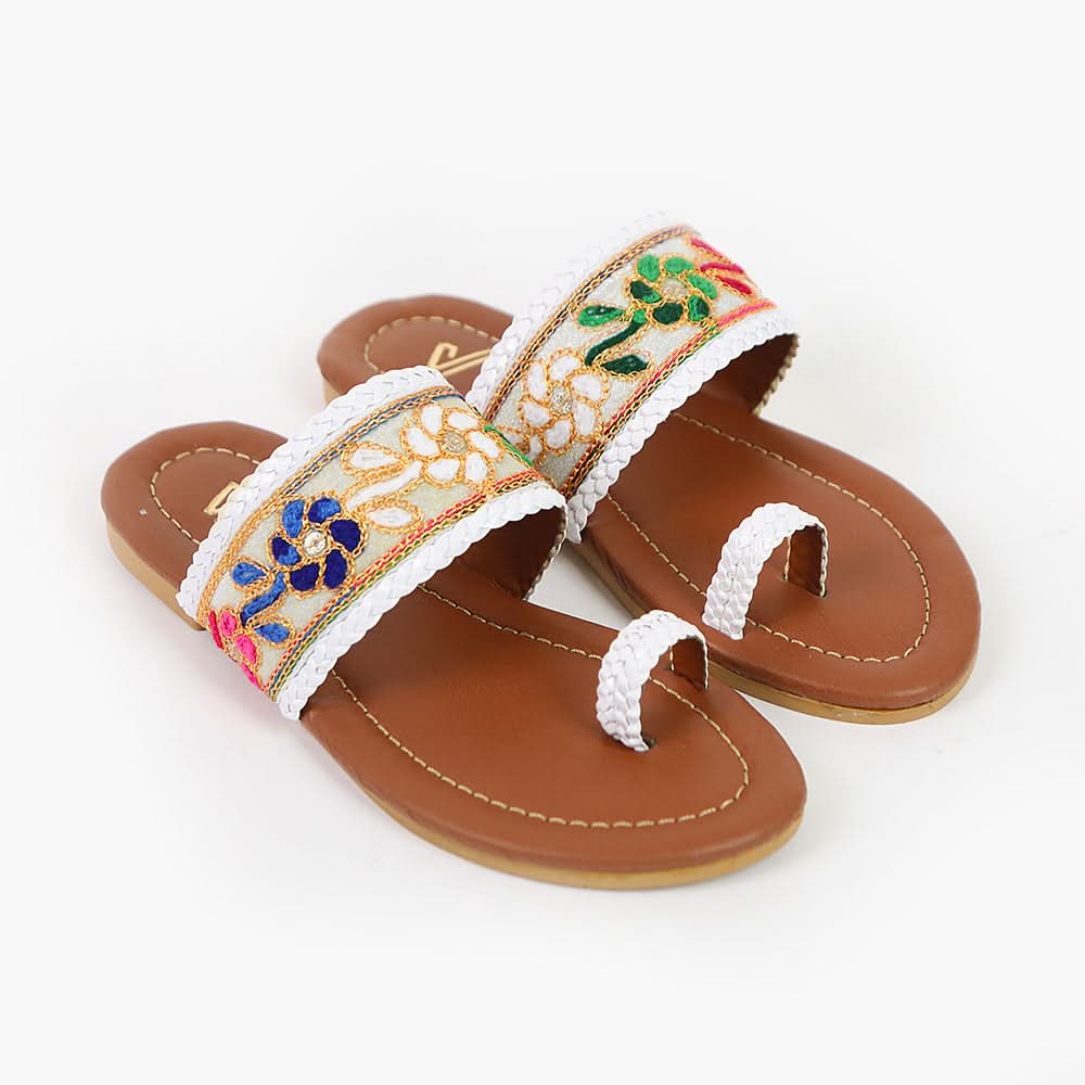 Girls Slipper - White, Girls Slippers, Chase Value, Chase Value
