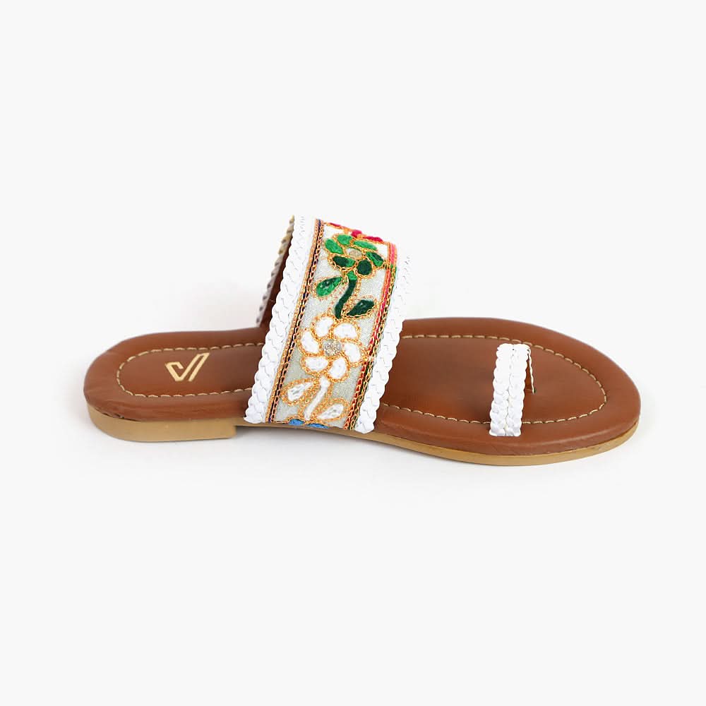 Girls Slipper - White, Girls Slippers, Chase Value, Chase Value