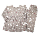 Girls Full Sleeves Flannel Suit - Grey, Girls Shalwar Kameez, Chase Value, Chase Value