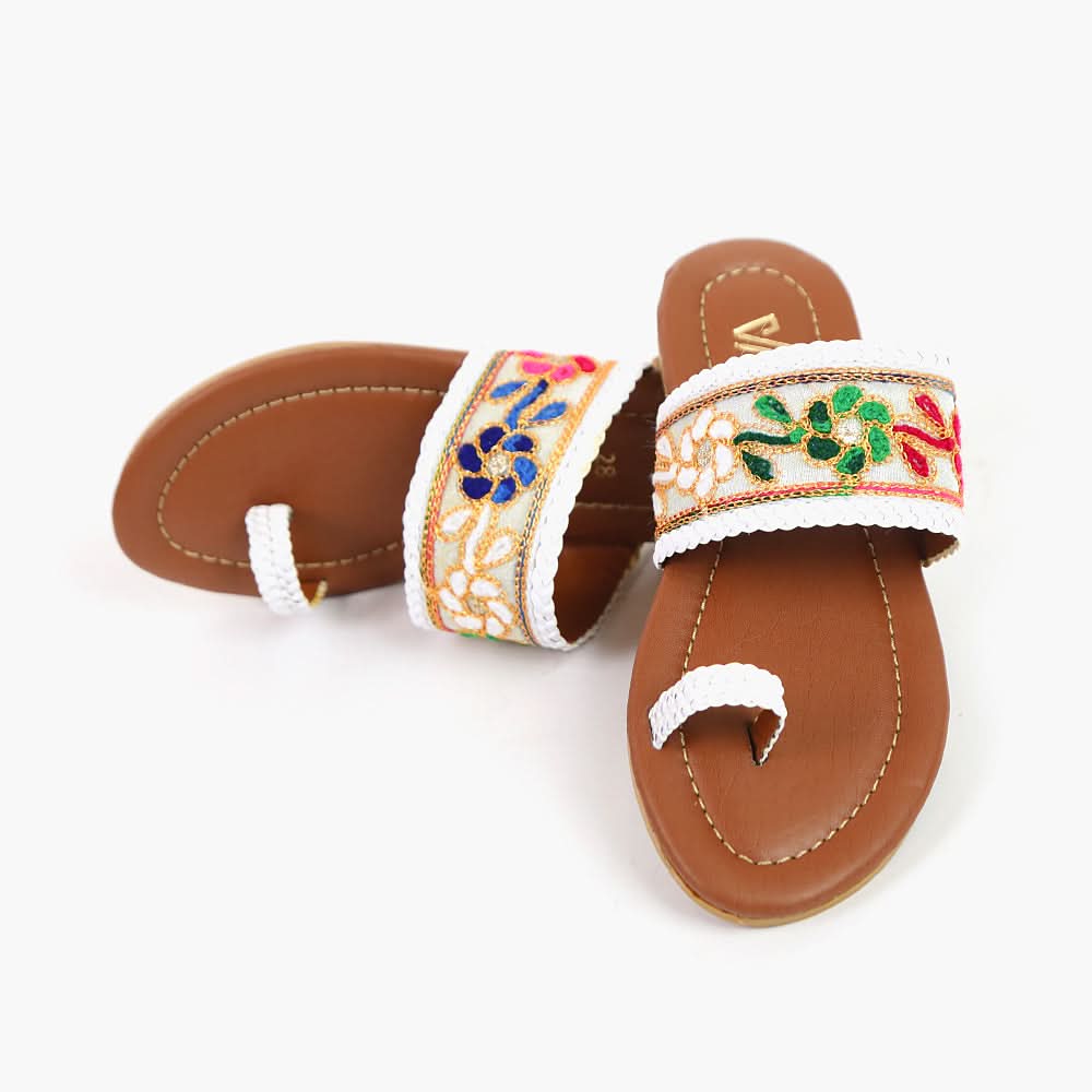 Girls Slipper - White, Girls Slippers, Chase Value, Chase Value