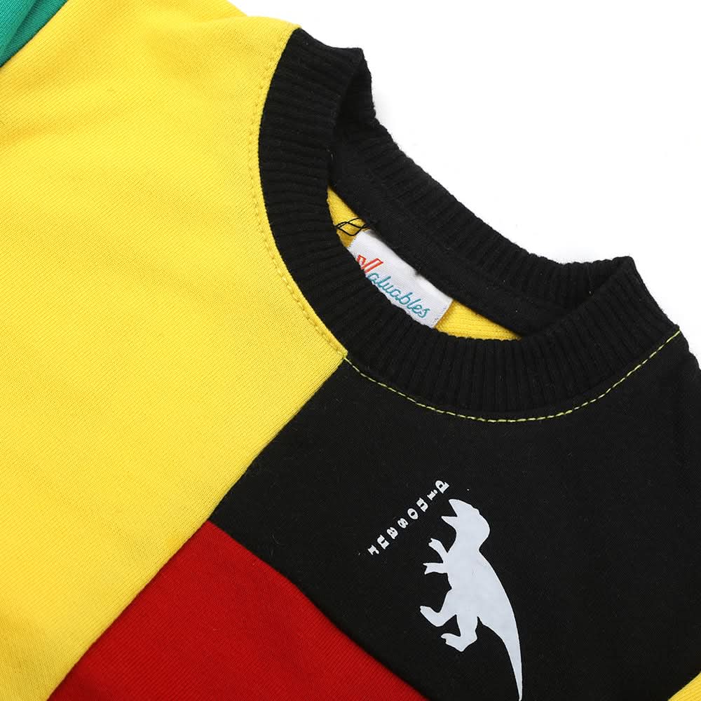 Newborn Boys Full Sleeves T-shirt - Yellow, Newborn Boys Shirts & T-Shirts, Chase Value, Chase Value