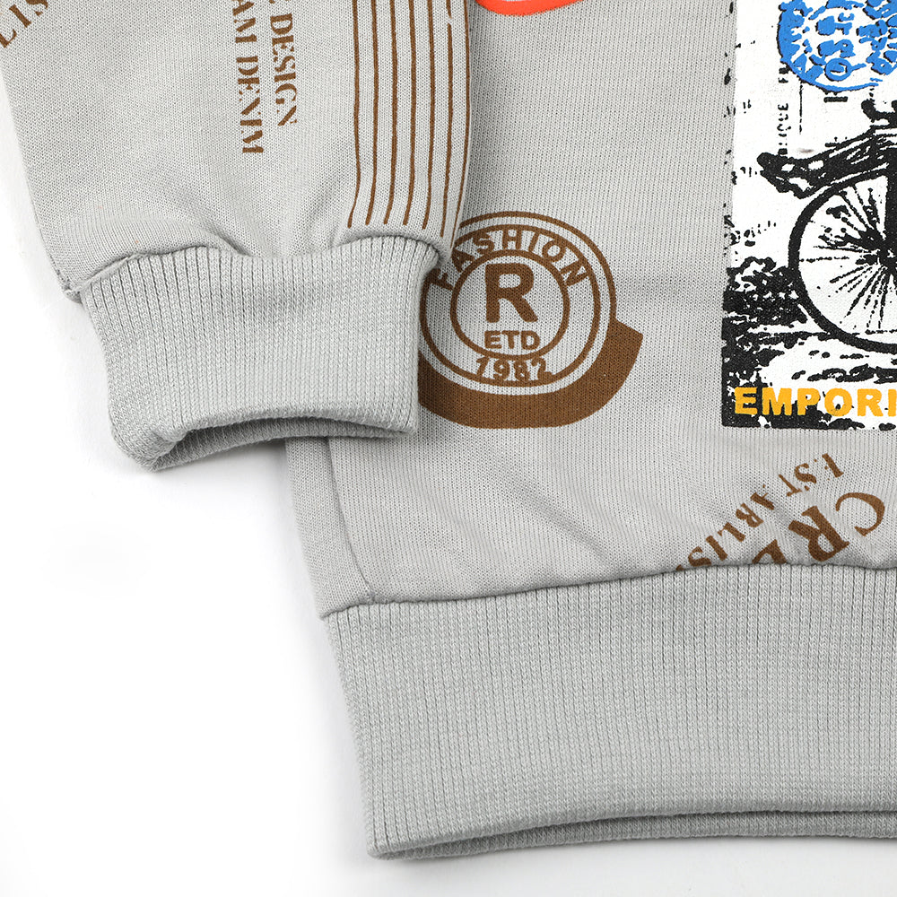 Newborn Boys Full Sleeves T-shirt - Grey, Newborn Boys Shirts & T-Shirts, Chase Value, Chase Value