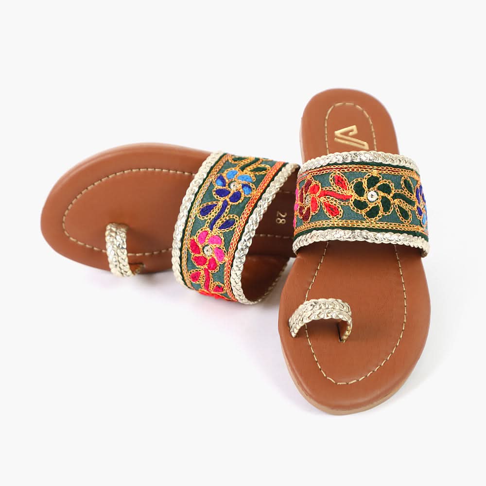 Girls Slipper - Green, Girls Slippers, Chase Value, Chase Value