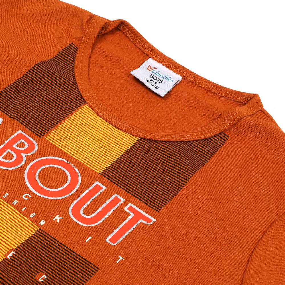 Boys Half Sleeves Short Suit - Rust, Boys Sets & Suits, Chase Value, Chase Value