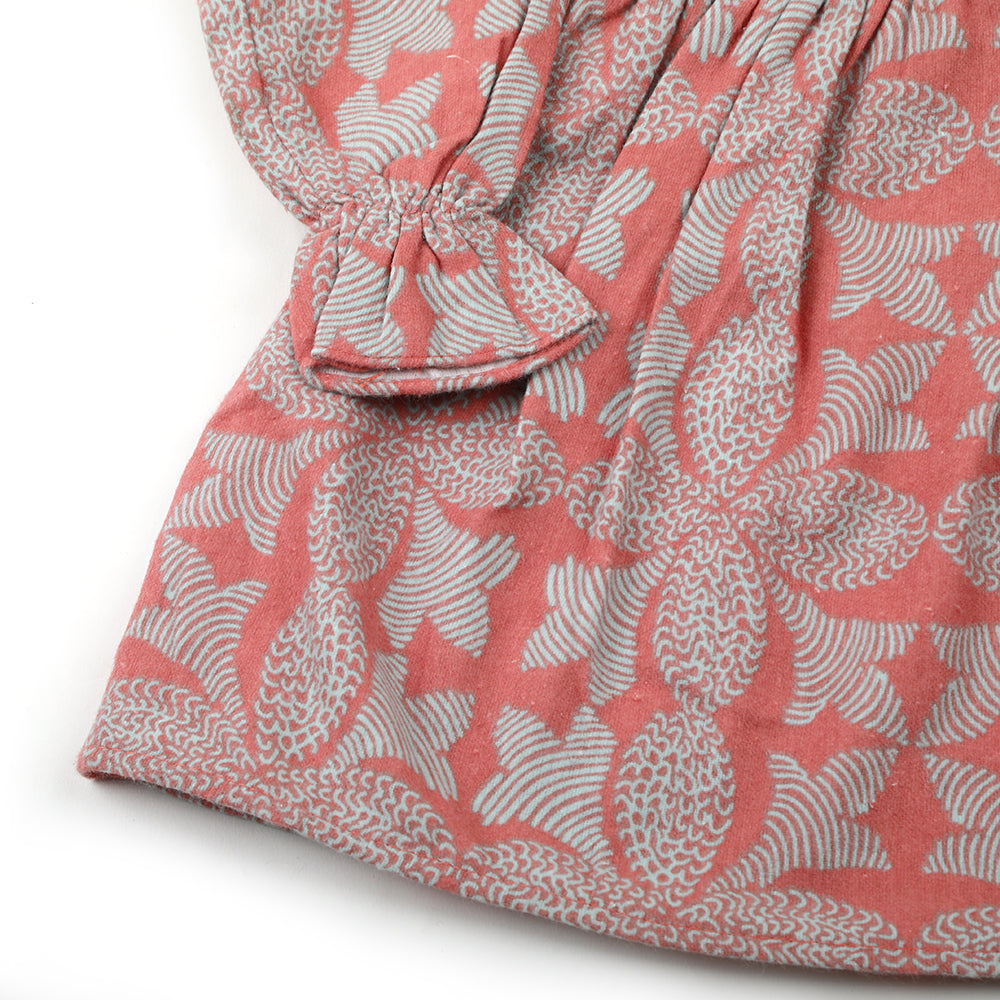 Girls Full Sleeves Flannel Suit - Peach, Girls Suits, Chase Value, Chase Value