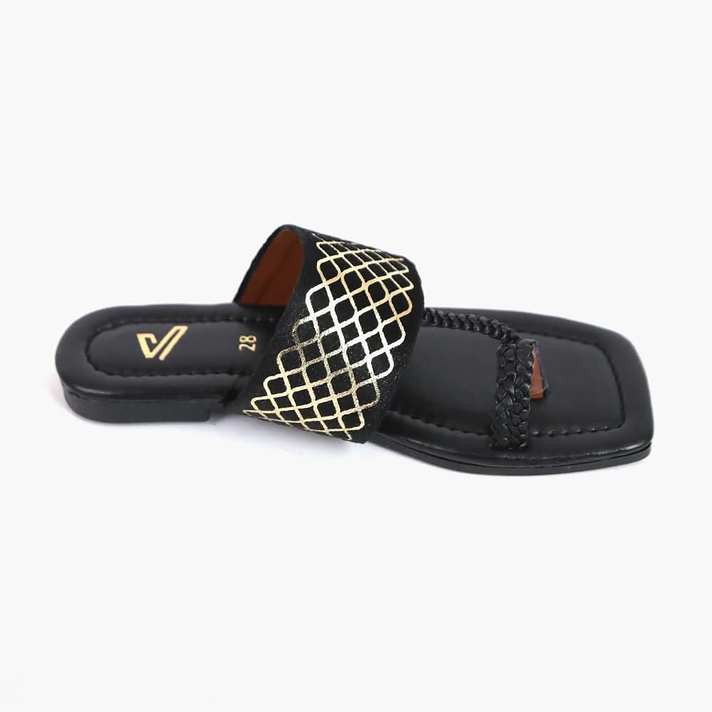 Girls Slipper - Black, Girls Slippers, Chase Value, Chase Value