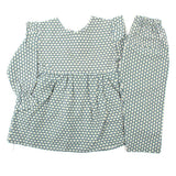 Girls Full Sleeves Flannel Suit - Green, Girls Shalwar Kameez, Chase Value, Chase Value