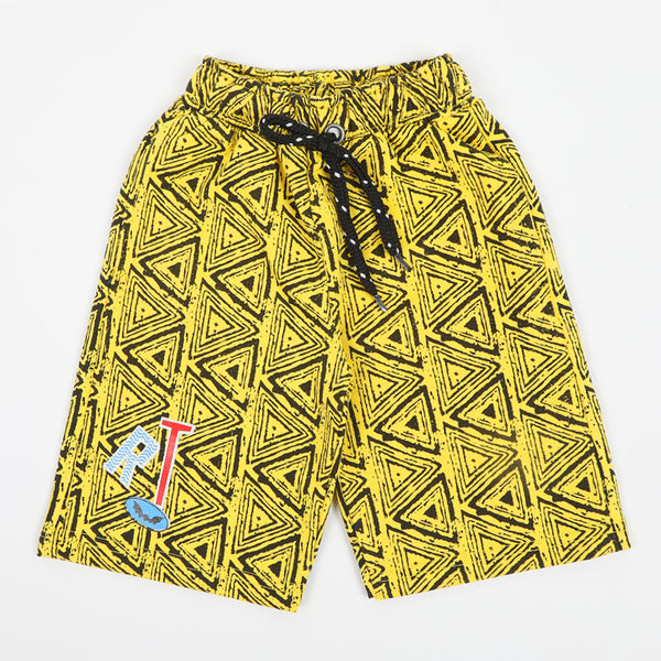 Boy Knitted Shorts - Yellow