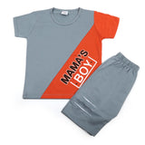 Boys Half Sleeves Short Suit - Grey, Boys Sets & Suits, Chase Value, Chase Value