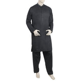 Men's Embroidered Stitched Shalwar Suit - Black, Men's Shalwar Kameez, Chase Value, Chase Value
