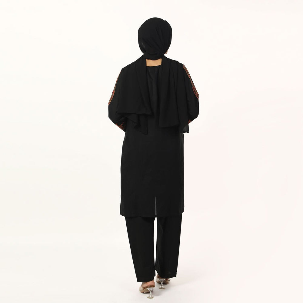 Women's Cotton Embroidered 2Pcs Suit - Black, Women Shalwar Suits, Chase Value, Chase Value