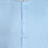 Men's Embroidered Stitched Shalwar Suit - Sky Blue, Men's Shalwar Kameez, Chase Value, Chase Value