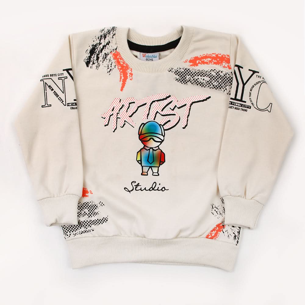 Boys Full Sleeves SweatShirt - Fawn, Boys Hoodies & Sweat Shirts, Chase Value, Chase Value